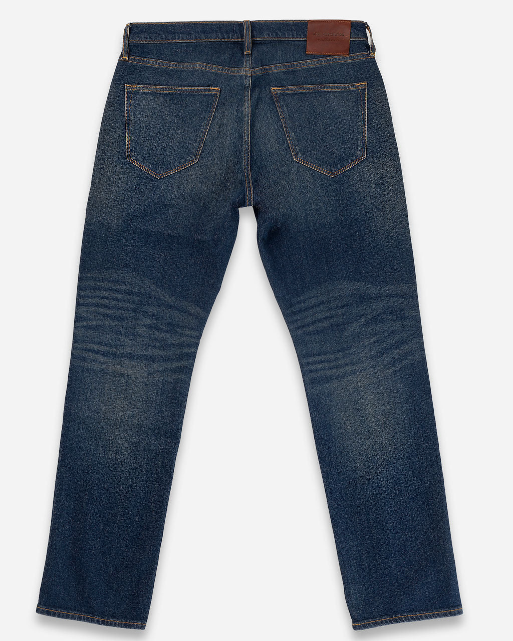 Ace Rivington Athletic Straight Leg Fit Denim Jeans - Dirty Vintage, Back View.