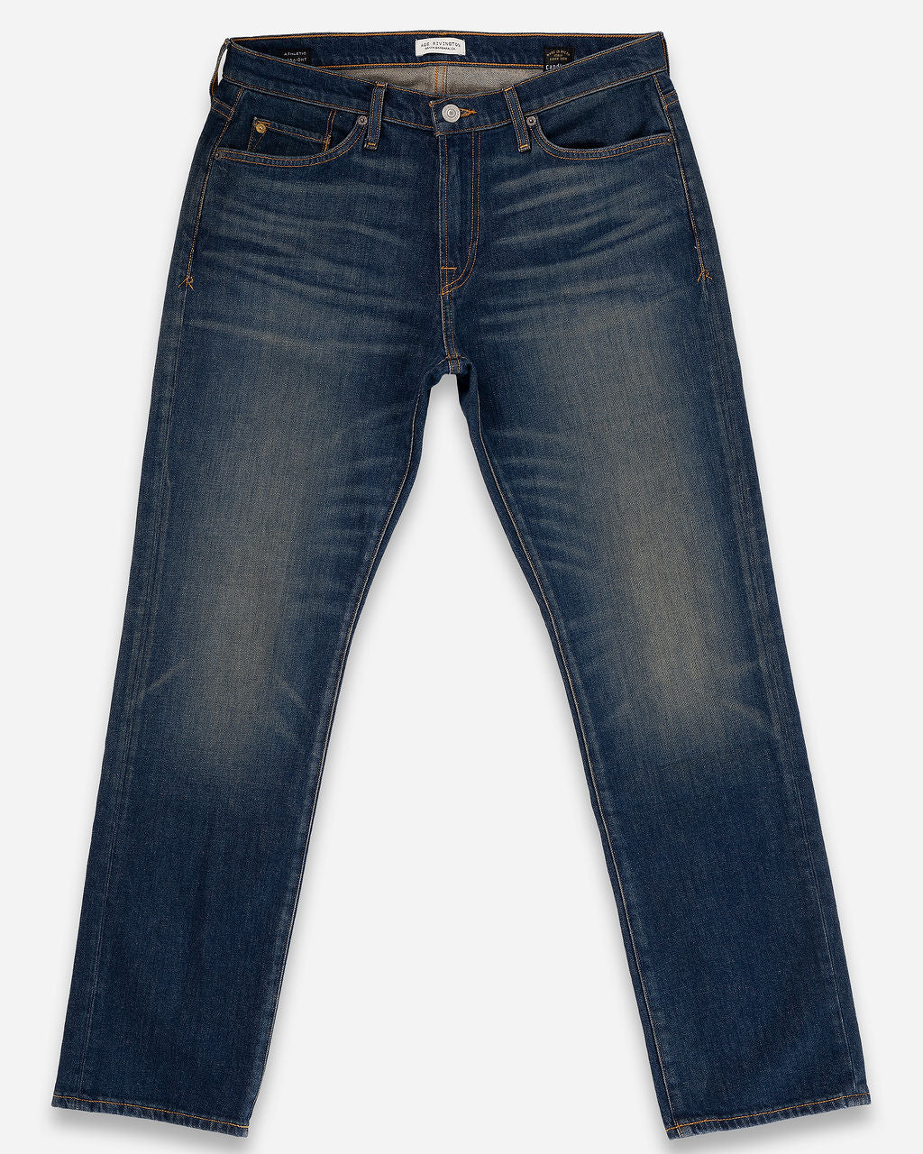 Ace Rivington Athletic Straight Leg Fit Denim Jeans - Dirty Vintage Fabric from Italy's Most Sustainable Denim Mill.