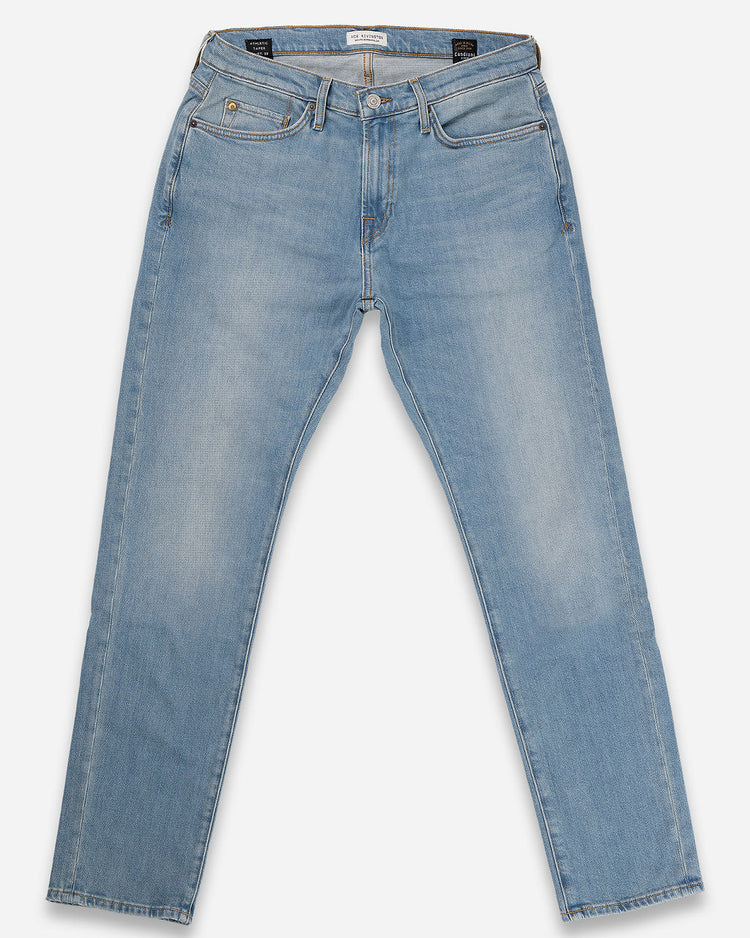 Athletic Taper Denim Jeans - Light Vintage with a classic five-pocket design, laid flat on a white background.