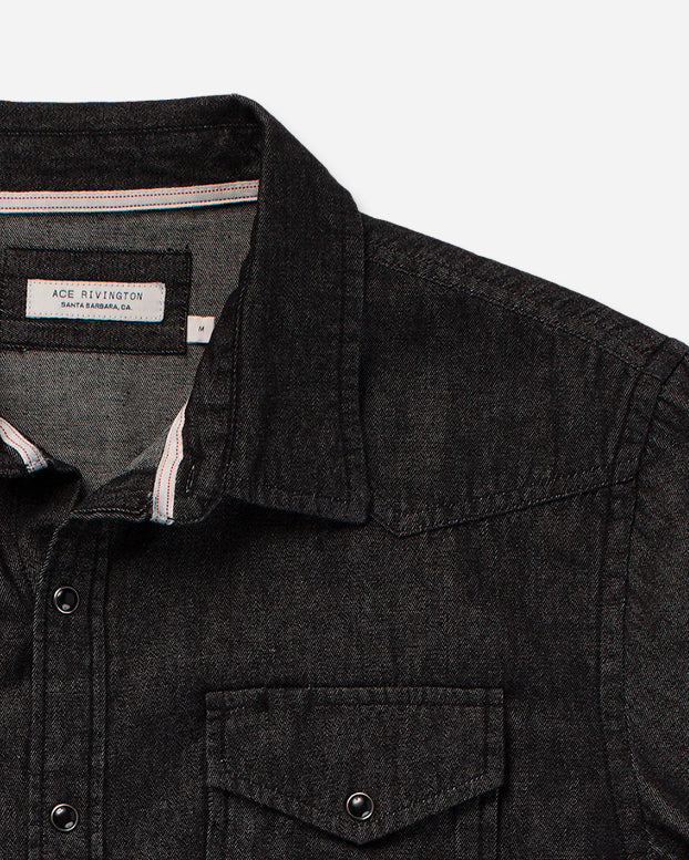 Mid Weight Denim - Western Shirt - Black Rinse