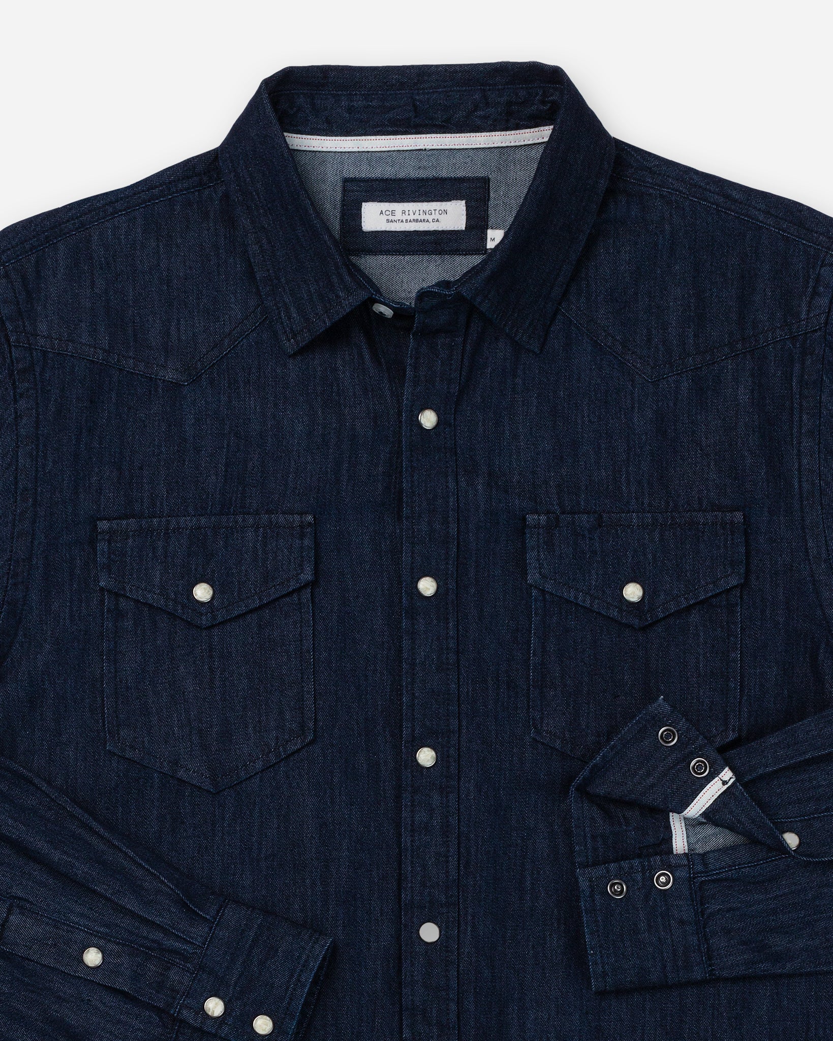 Mid Weight Denim - Western Shirt - Dark Wash