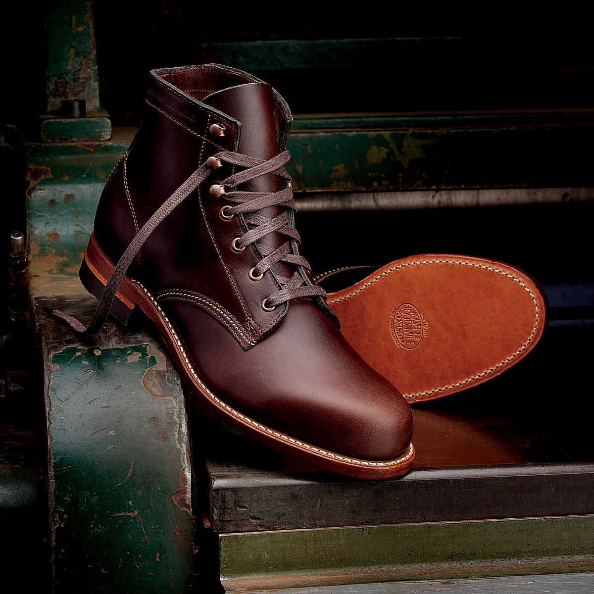 Wolverine 1000 Mile Plain Toe Original Boot Brown Ace