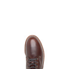 Top view of the Ace Rivington Wolverine - 1000 Mile - Plain Toe Original brown boot leather, featuring dark-colored laces and visible stitching around the sole, highlighting the craftsmanship and polished finish.