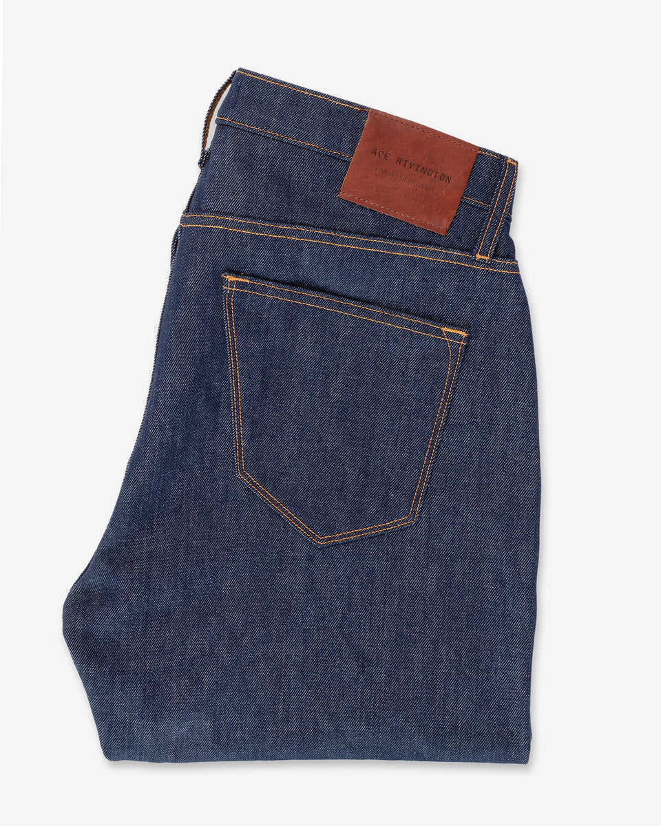 Men's Designer Athletic Straight Denim Jeans | Selvedge – Ace Rivington