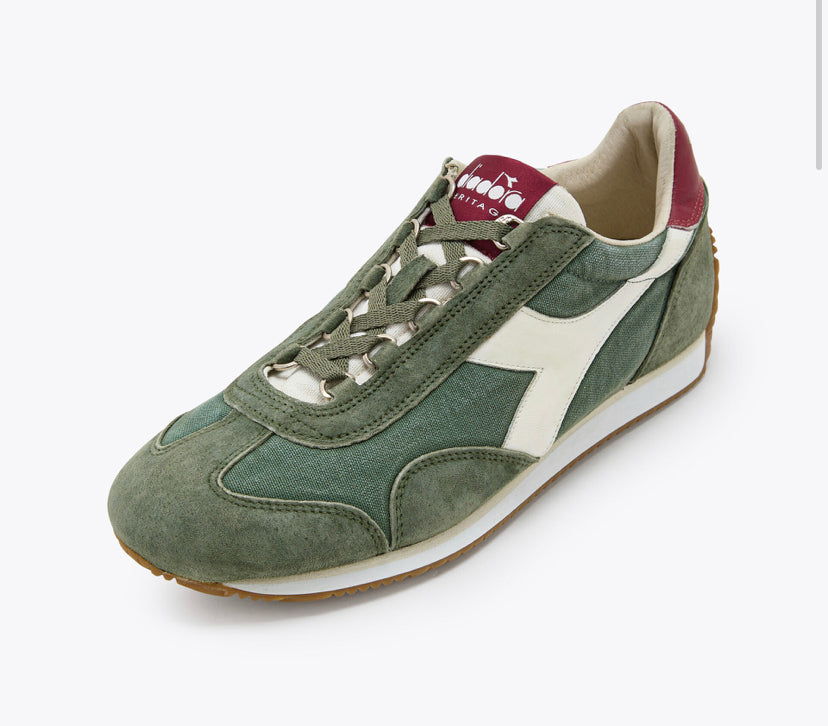 Diadora - Equipe Canvas Stone Wash- Green Laurel Wreath