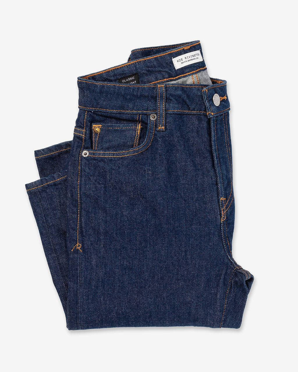 - Women\'s Classic Ace Rivington Jeans – Rinse Straight Denim Dark Comfort
