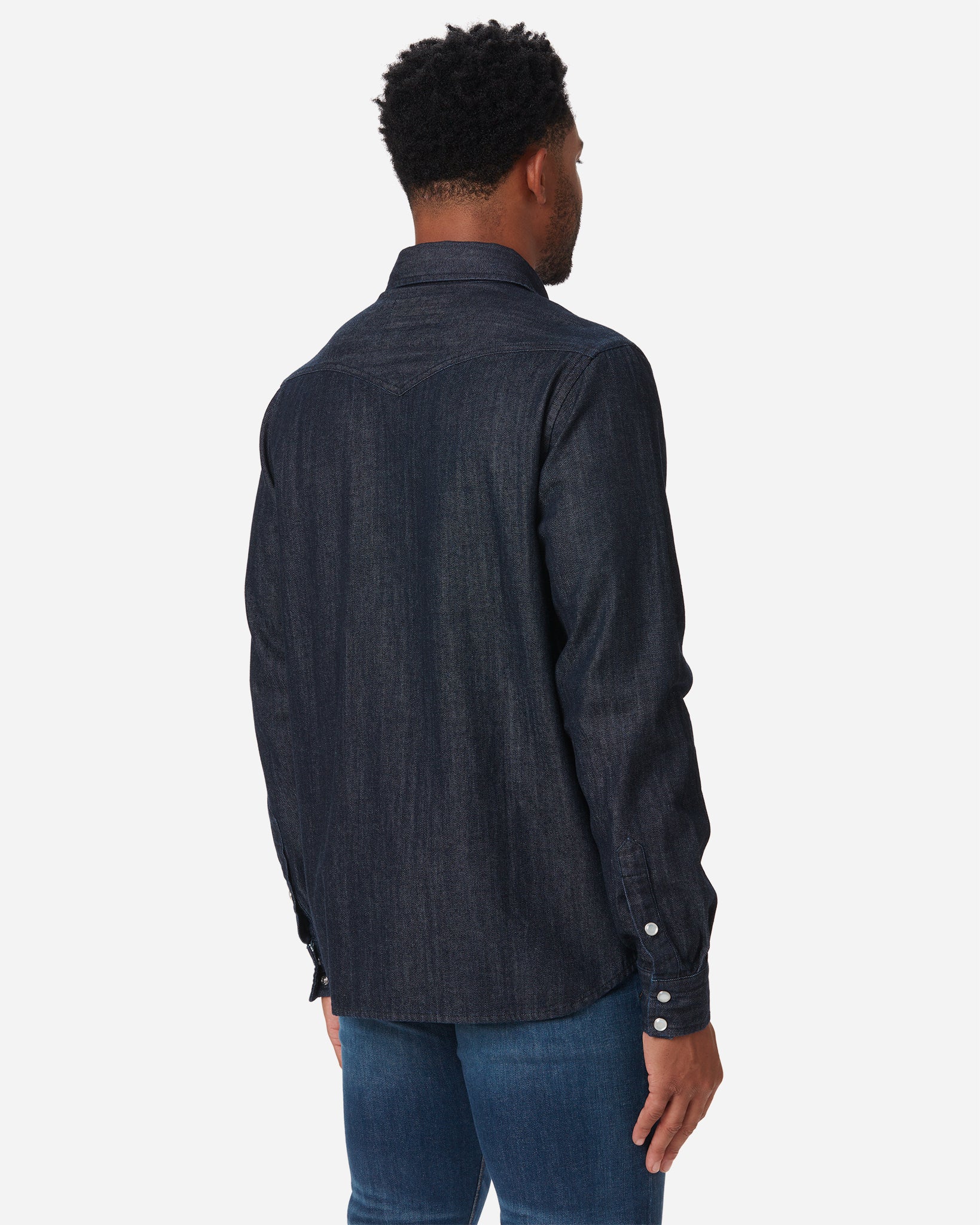 Mid Weight Denim - Western Shirt - Dark Wash