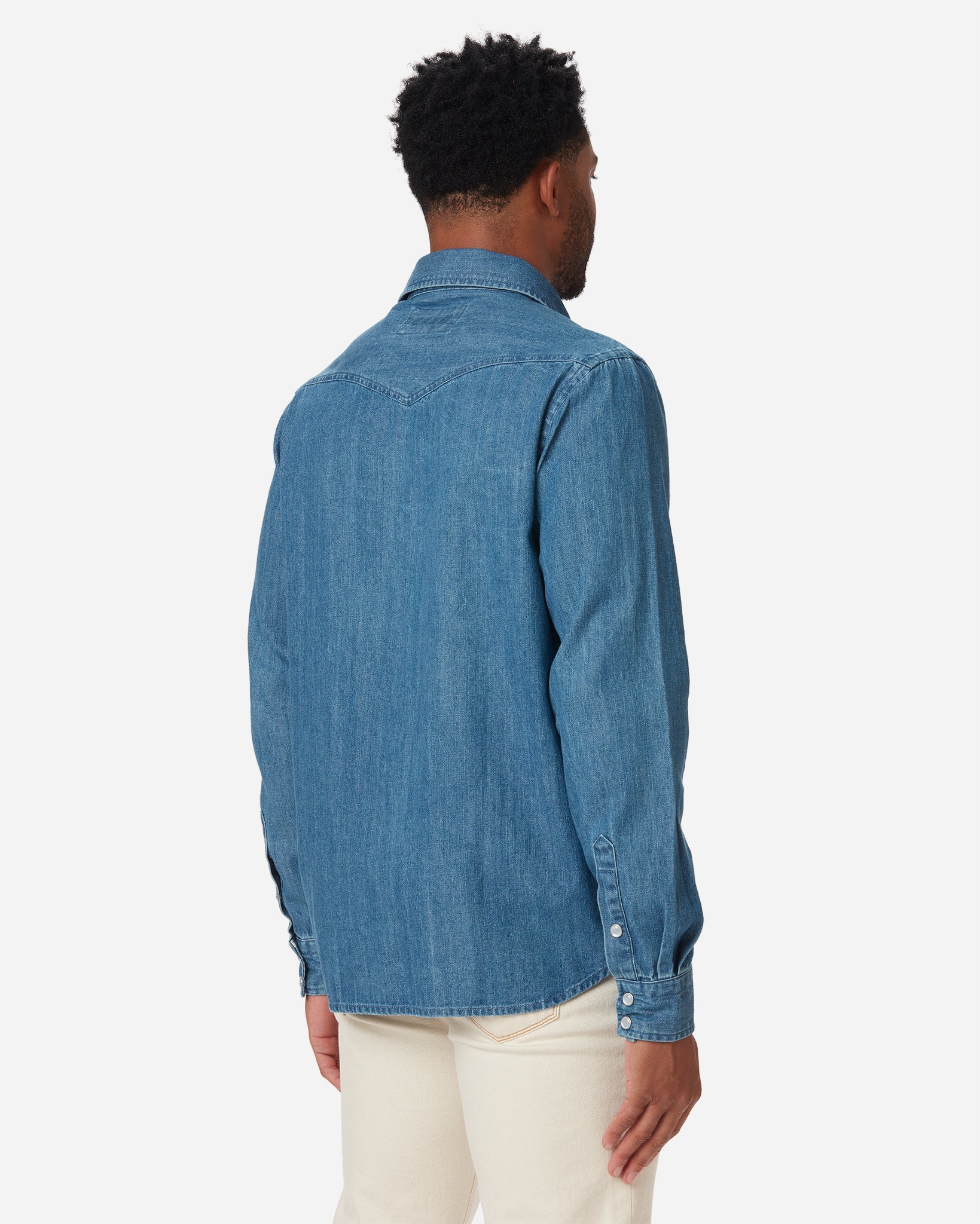 Mid Weight Denim - Western Shirt - Medium Wash